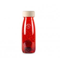 Botella sensorial flotante roja de Petit Boum