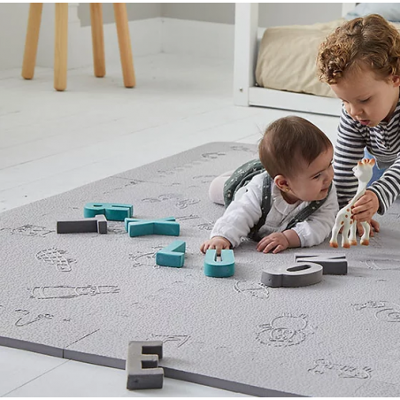 Quokka Alfombra de juego para bebé para piso, alfombra de juegos ABC para  niños pequeños y bebés, alfombra antideslizante acolchada grande para bebés