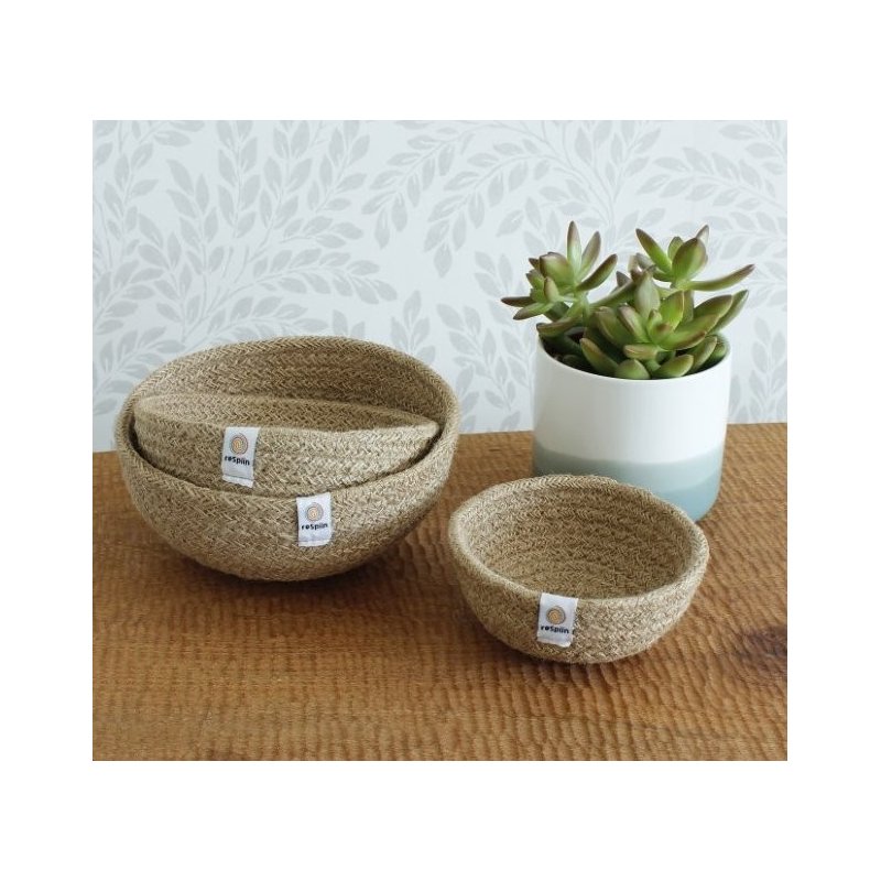 set bols organics de jute de Respiin