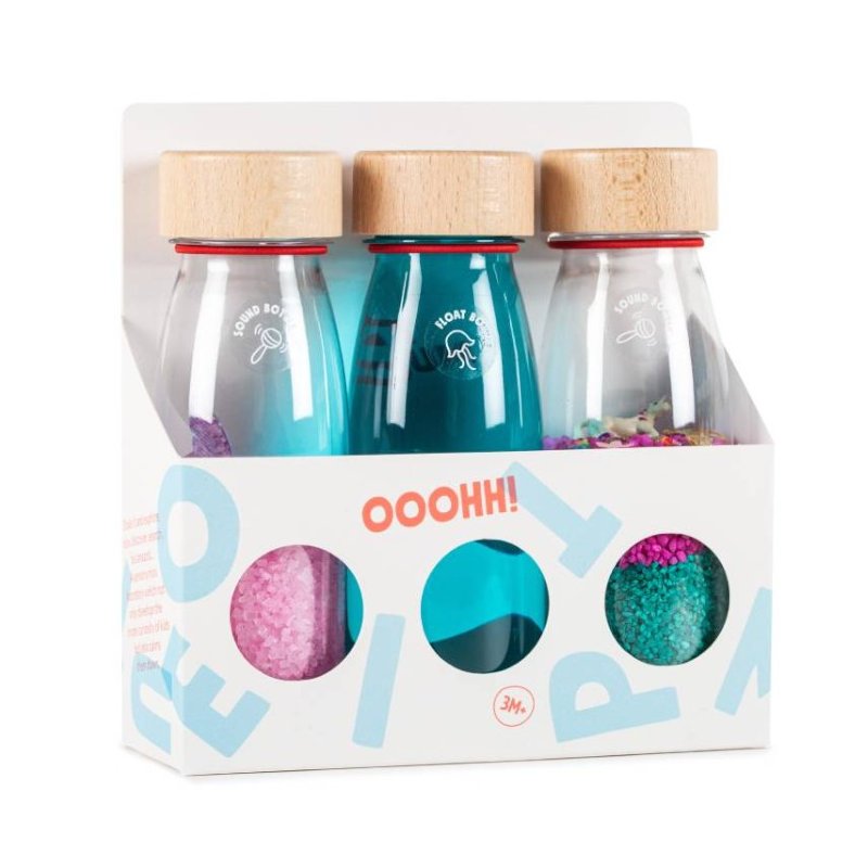 Petit Boum - Pack de 3 Botellas Sensoriales Serenity, Un Microcosmos en  Cada Botella, Descubre, Escucha y Aprende, Estimulación Sensorial
