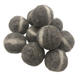 Bolas de fieltro gris de 3,5 cm