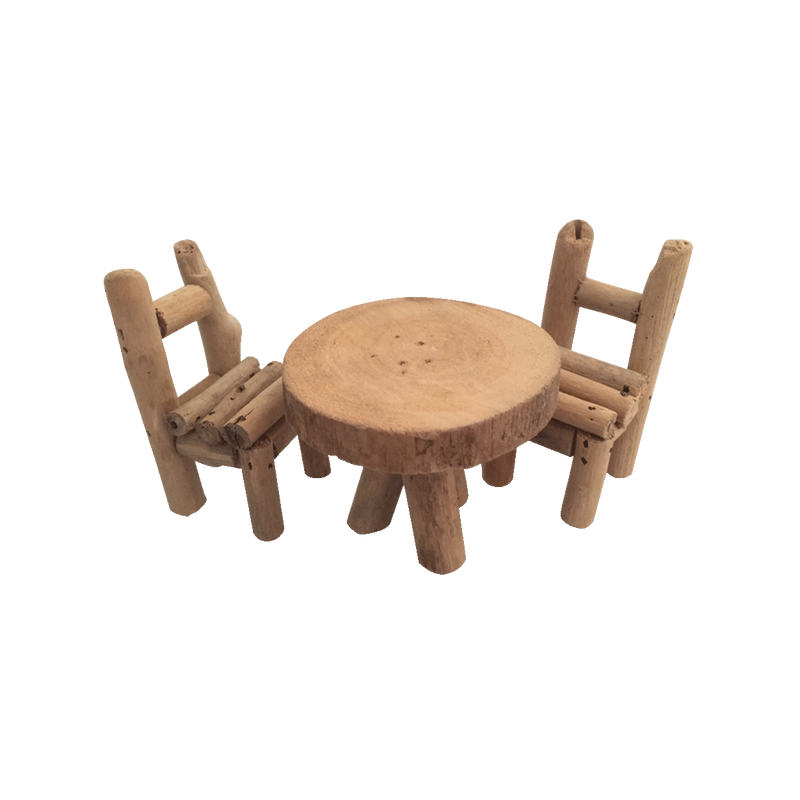 Mesa con sillas de madera  Jugueteria Rincón Infantil