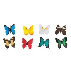 Pack de 8 mariposas de colores de safari J3979 Safari Ltd 3