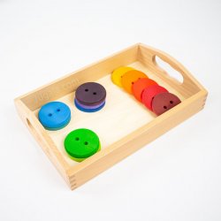 Comprar Bandeja de madera para actividades Montessori