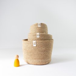 Conjunto de cestas naturales de jute J4151 Respiin 2