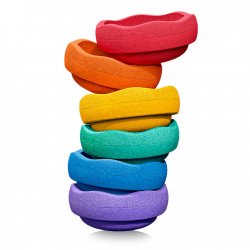 Classic stapelstein de colores arco iris