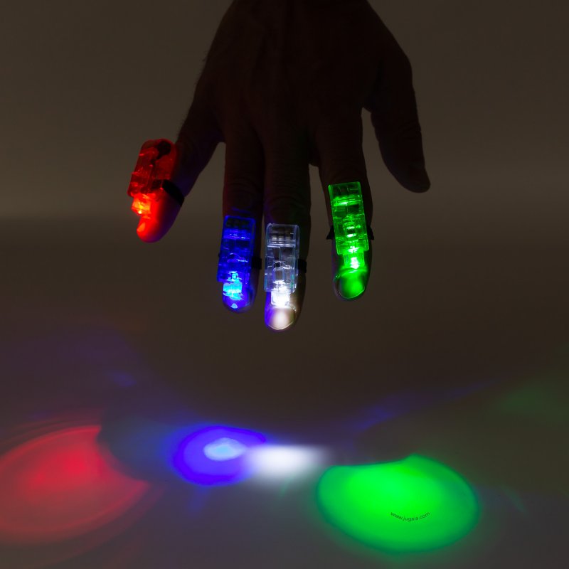 Playlearn} Set de 12 linternas de dedo sensoriales (12)