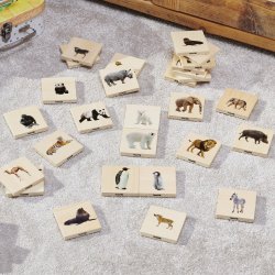 Piezas de madera para emparejar animales J4876 Tickit 5