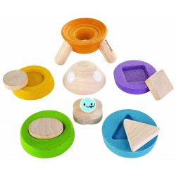 Juego de encajar formas geométricas de madera J1709 Plan Toys 4