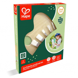 Kit de pinceles y paleta de bambu J5144 Hape 3