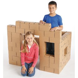Joc per construir cases amb blocs de cartró