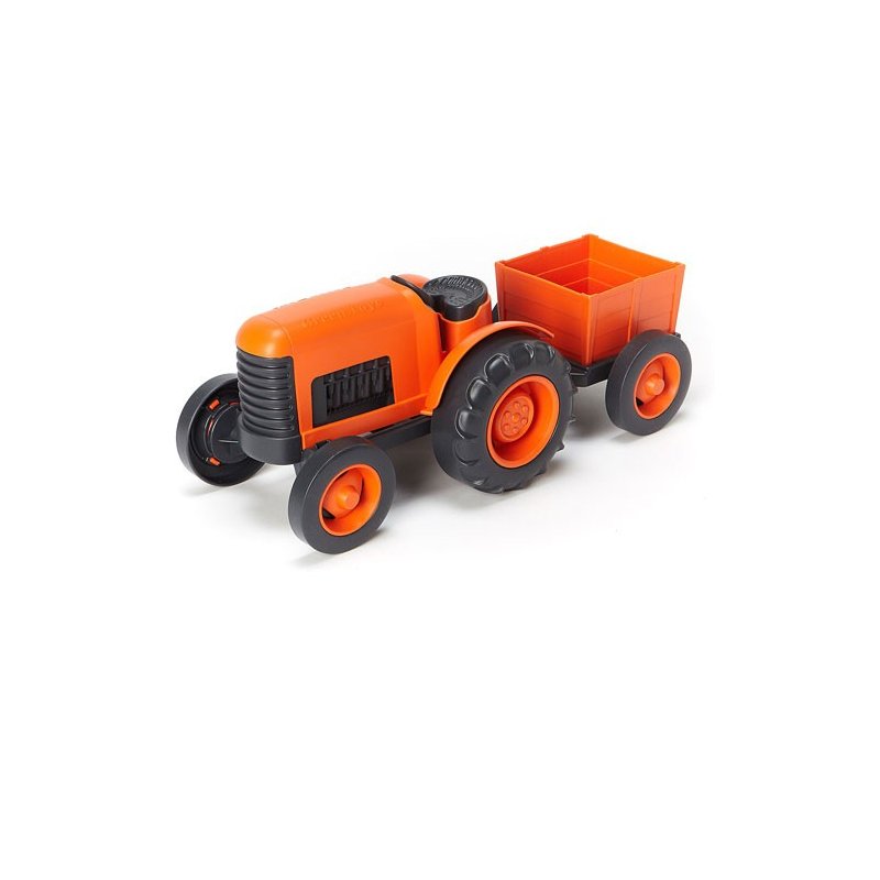 Tractor taronja de joguina de plàstic reciclat J1929 Green Toys