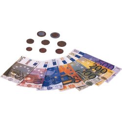 Dinero de juguete. Set de monedas y billetes de euro (€). Miniland