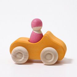 Cotxe de joguina fusta amb ninot. Grimms