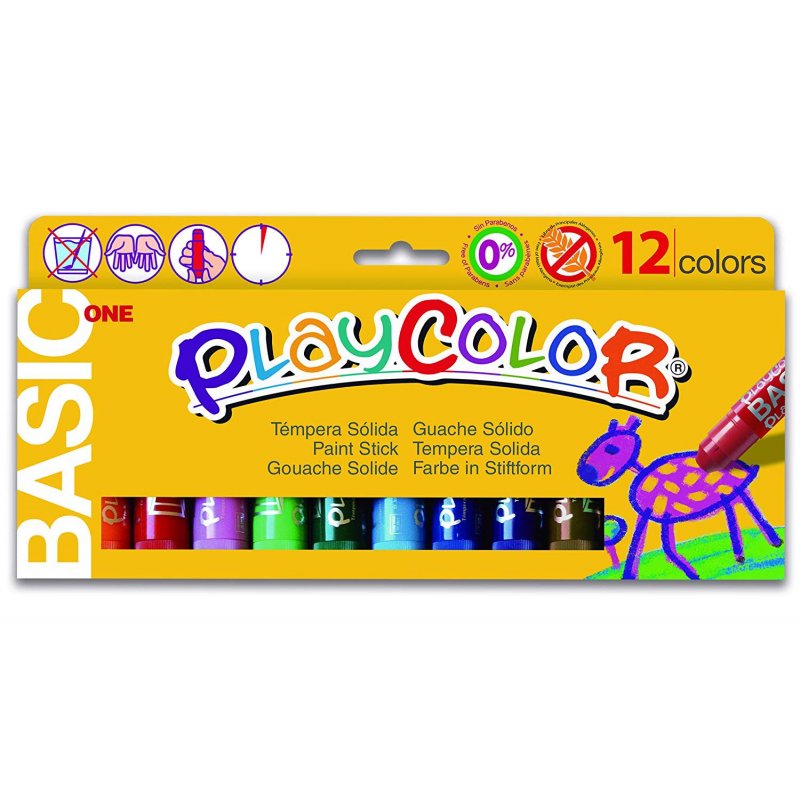 Playcolor One 12 unidades básico One- Témpera solida para niños