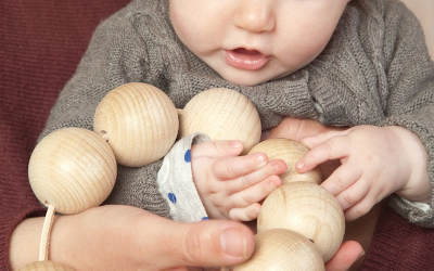 Sonajeros para bebés de 0 a 6 meses, juguetes de madera para bebés de 6 a  12 meses, anillos de madera Montessori para recién nacidos de 0, 3, 6, 12