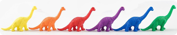 Dinosaurios de colores